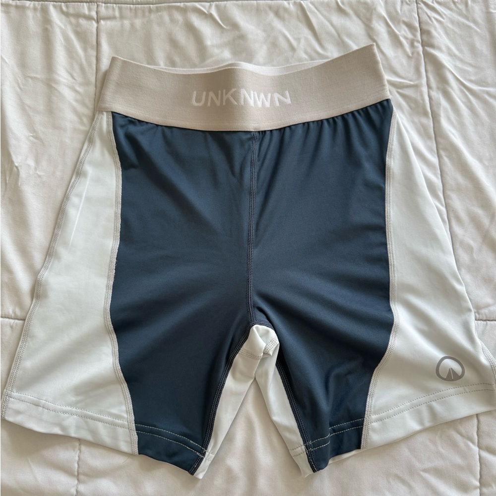UNKNWN Women's Athletic Shorts - Gray and White
